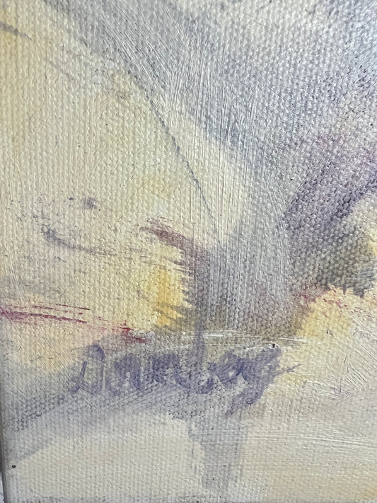 Bob Dornberg Original Oil Painting – “Before We Knew Goodbye” Diptych Framed 16 x 20 – Abstract – Catalog TI4 & TJ9