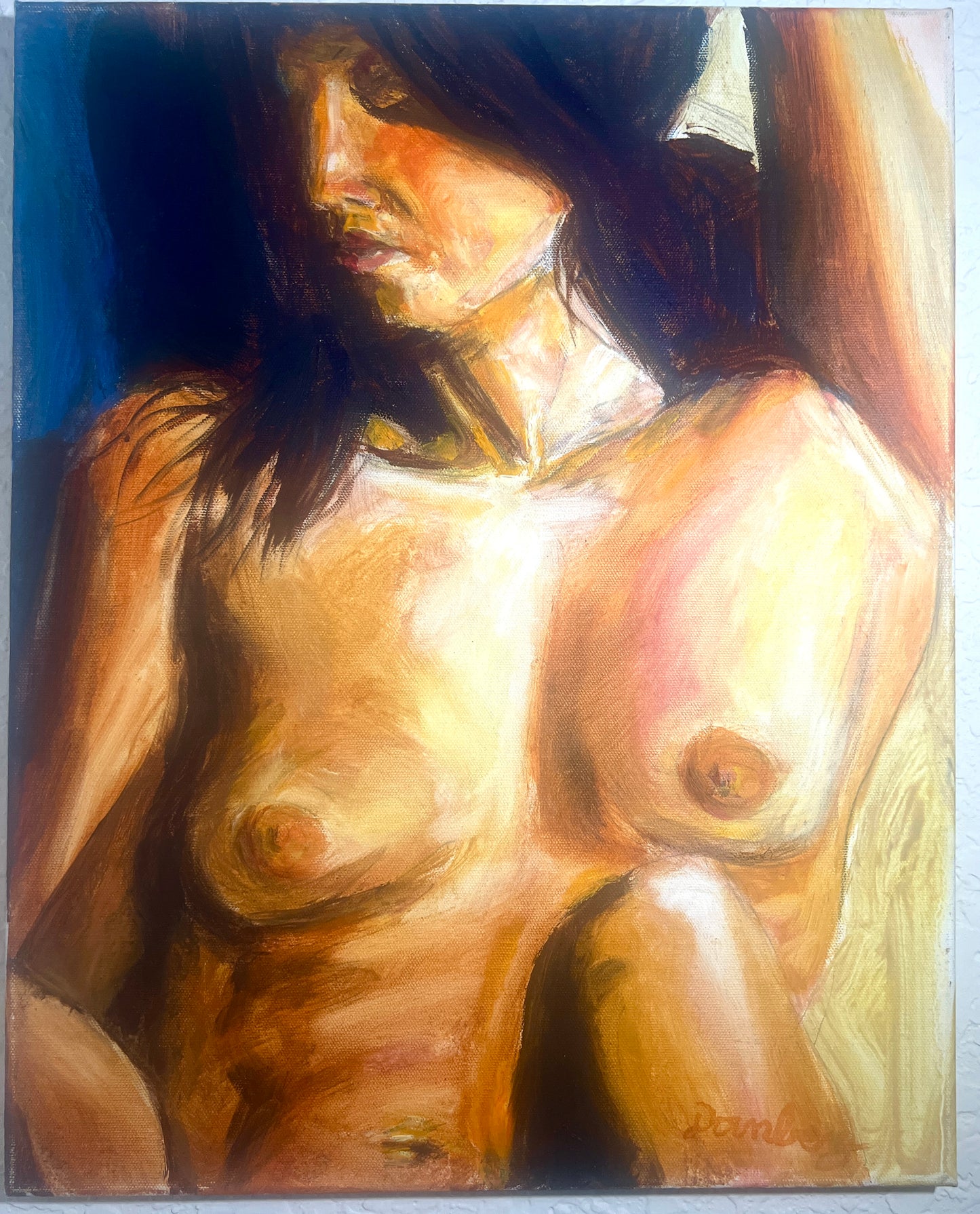 Bob Dornberg Original Oil Painting – “Before We Knew Goodbye” Diptych Framed 16 x 20 – Abstract – Catalog TI4 & TJ9