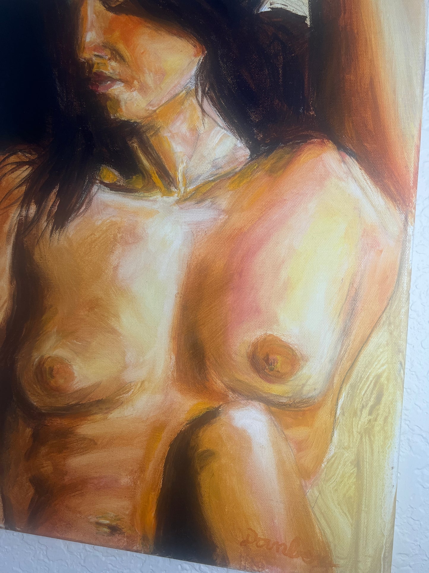 Bob Dornberg Original Oil Painting – “Before We Knew Goodbye” Diptych Framed 16 x 20 – Abstract – Catalog TI4 & TJ9